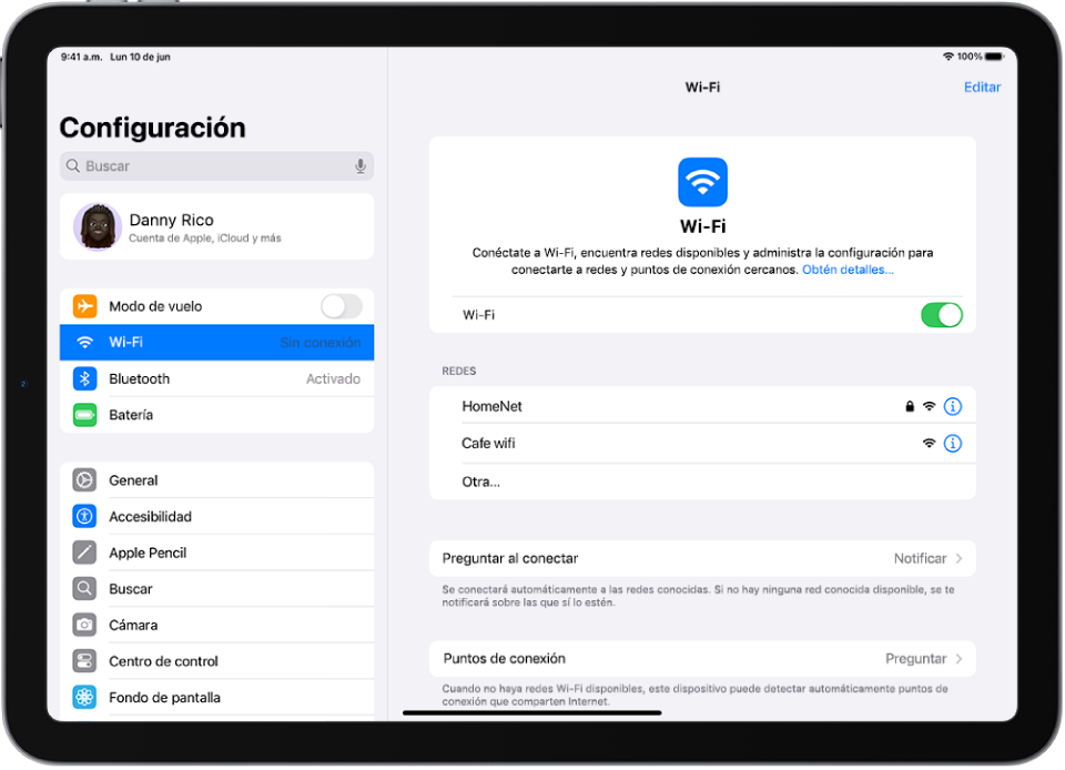 Icono de Ajustes en la pantalla de inicio de iOS