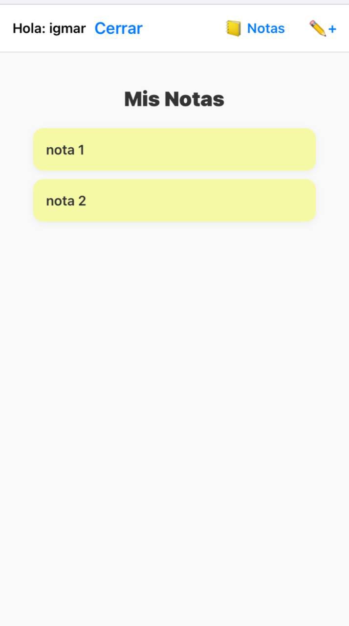 Captura de pantalla de la función de notas 2
