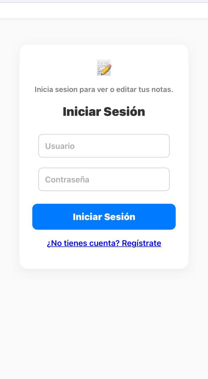 Captura de pantalla de la función de notas 1